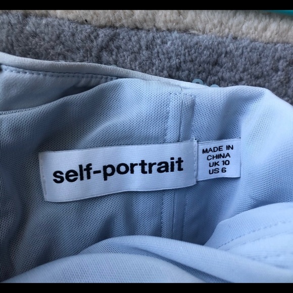 Self-portrait strapless tiered gown - Picture 4 of 4